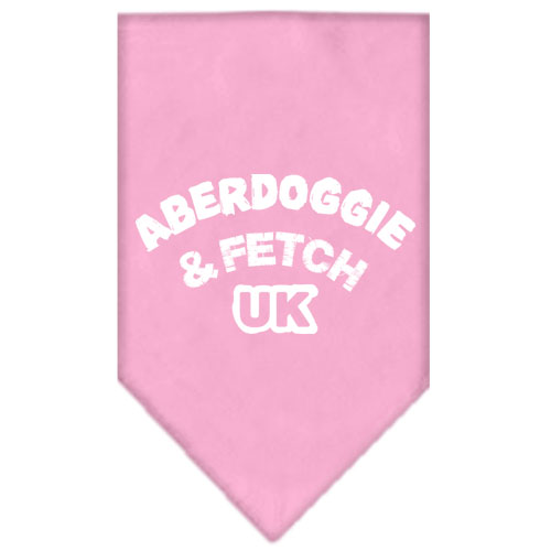 Aberdoggie UK Screen Print Bandana Light Pink Large